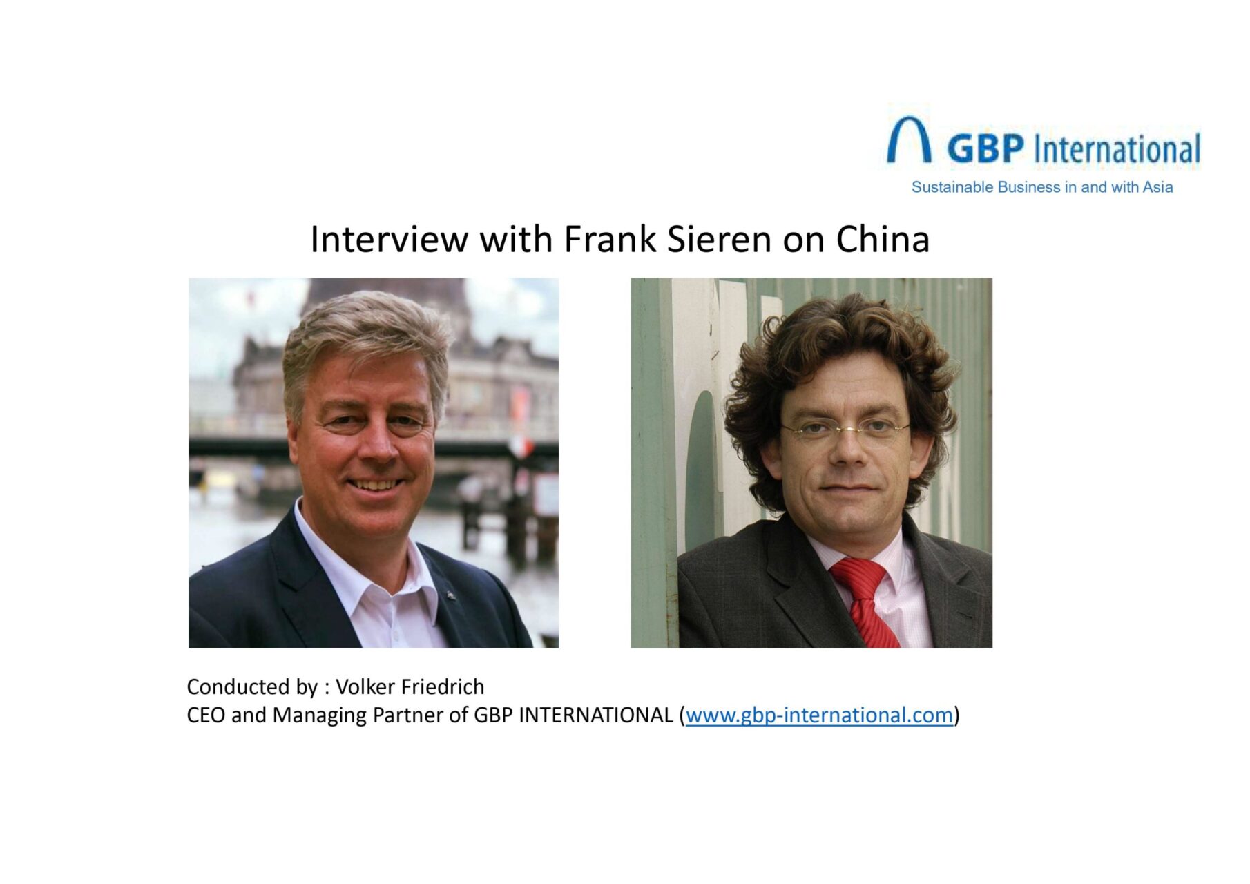 Read more about the article Interview: Insights on China and China’s strategies and policies towards the west with Frank Sieren and Volker Friedrich